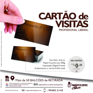 CARTÃO DE VISITA - PROFISSIONAL LIBERAL - campanha - imagemeefeito - produtos -2018